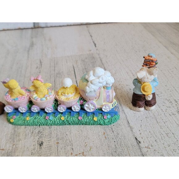 Variety Easter train chick bear eggs Village accessory Decor spring - Picture 7 of 7